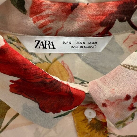 Blogger’s Favourite Zara Floral Print Maxi Shirt Dress size S - Picture 16 of 16